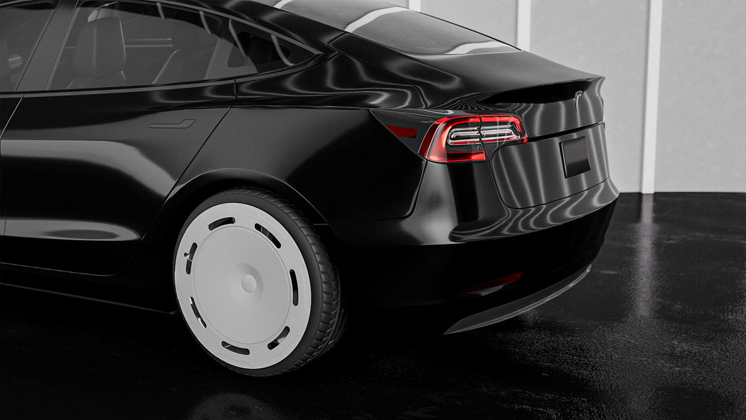 A1-8 Titanium white wheel covers for Tesla Model Y 19" Model 3 18" hubcaps