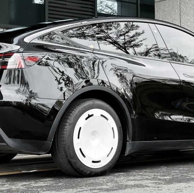 A1-8 Titanium white wheel covers for Tesla Model Y 19" Model 3 18" hubcaps