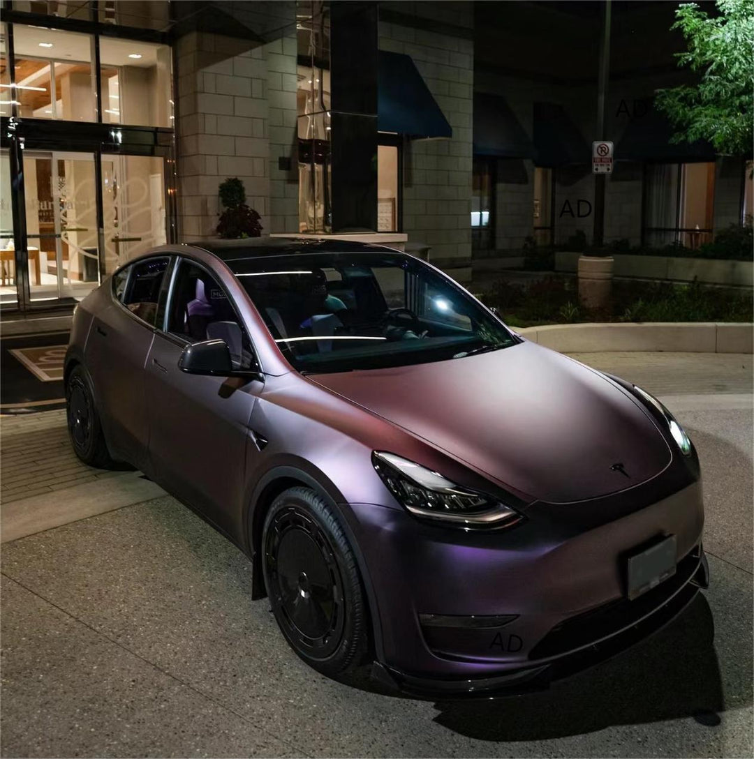 C1 Samurai Black Aerodisc wheel covers for Tesla Model Y 19" hubcaps 4 pieces