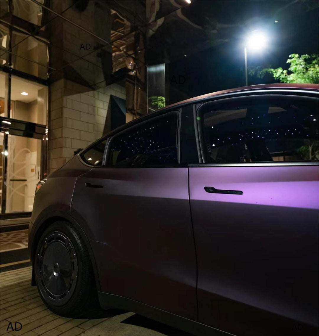 C1 Samurai Black Aerodisc wheel covers for Tesla Model Y 19" hubcaps 4 pieces