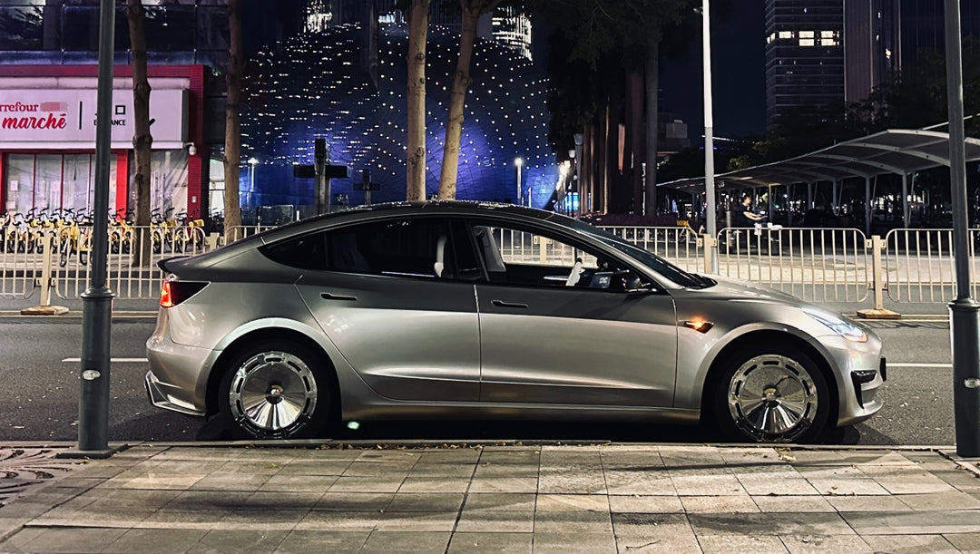 A1-38 Chorme Chrysalis Tesla wheel covers for Model Y 19" Model 3 18" hubcaps a set 4 pcs