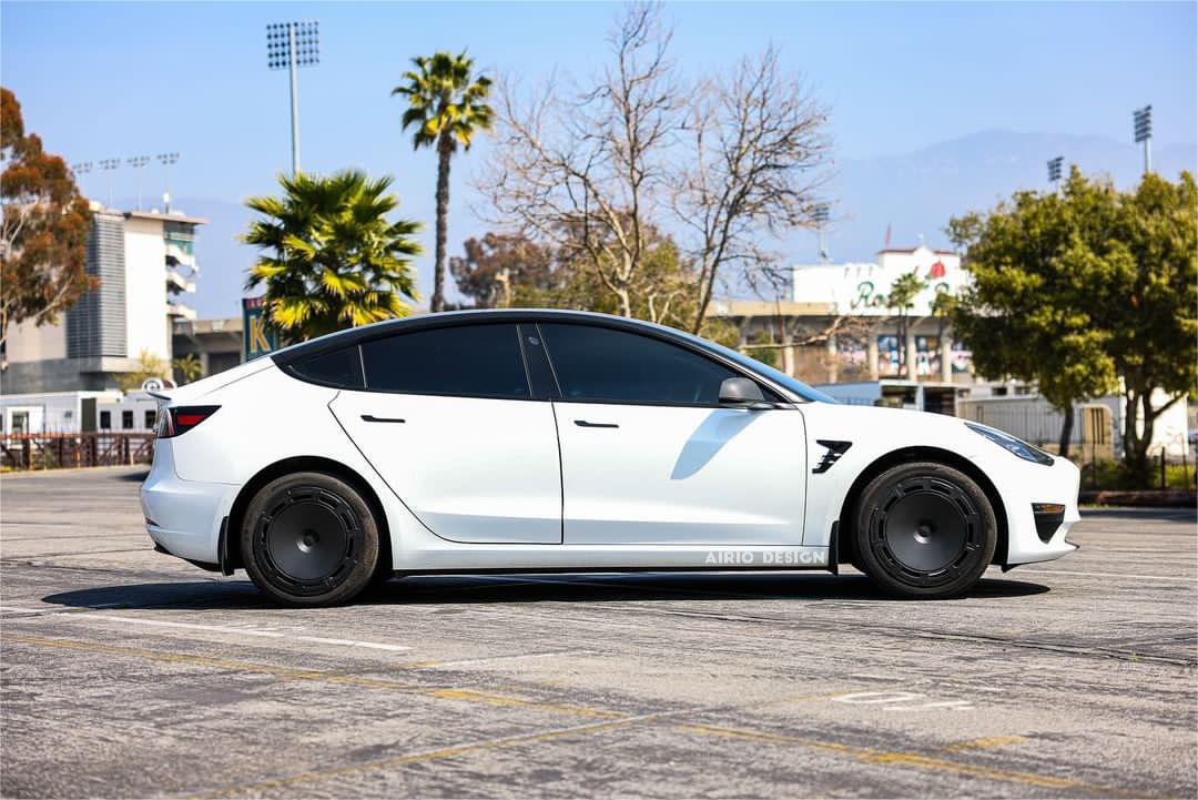 A1-23 Samurai Black Aerodisc wheel covers for Tesla Model 3 18" Model Y 19"