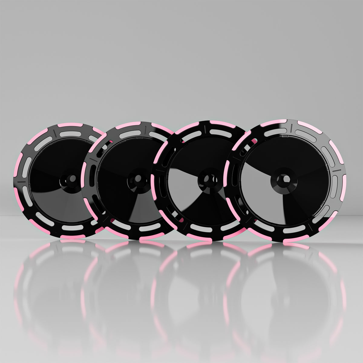 B9 Pink & black aerodisc Tesla wheel covers for Model Y 19‘’ model 3 1