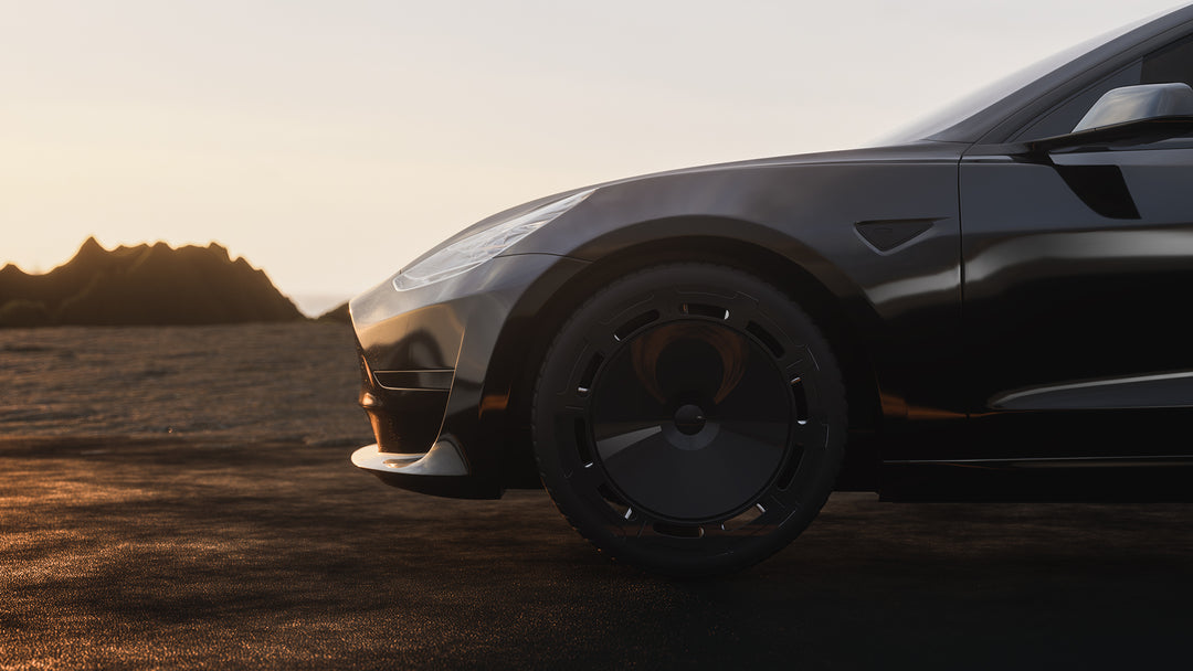 A1-23 Samurai Black Aerodisc wheel covers for Tesla Model 3 18" Model Y 19"