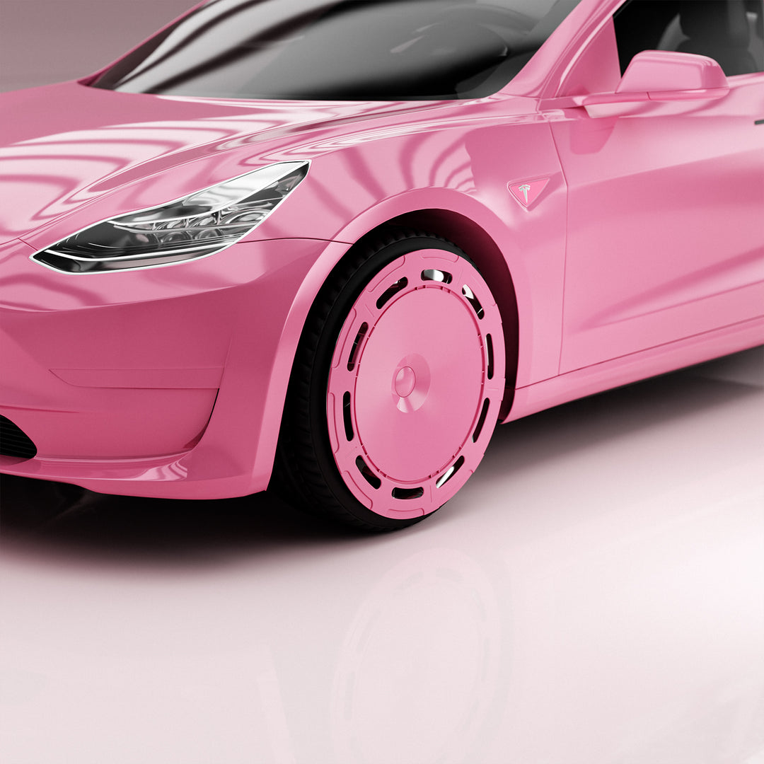 A1-36 Sakura Pink wheel covers for Tesla Model 3 18" Model Y 19" hubcaps