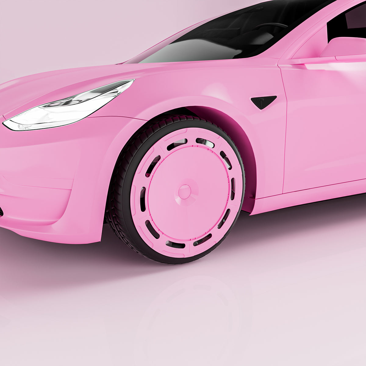 AirioDesign Sakura Pink wheel covers for Tesla Model 3 18" or Model Y