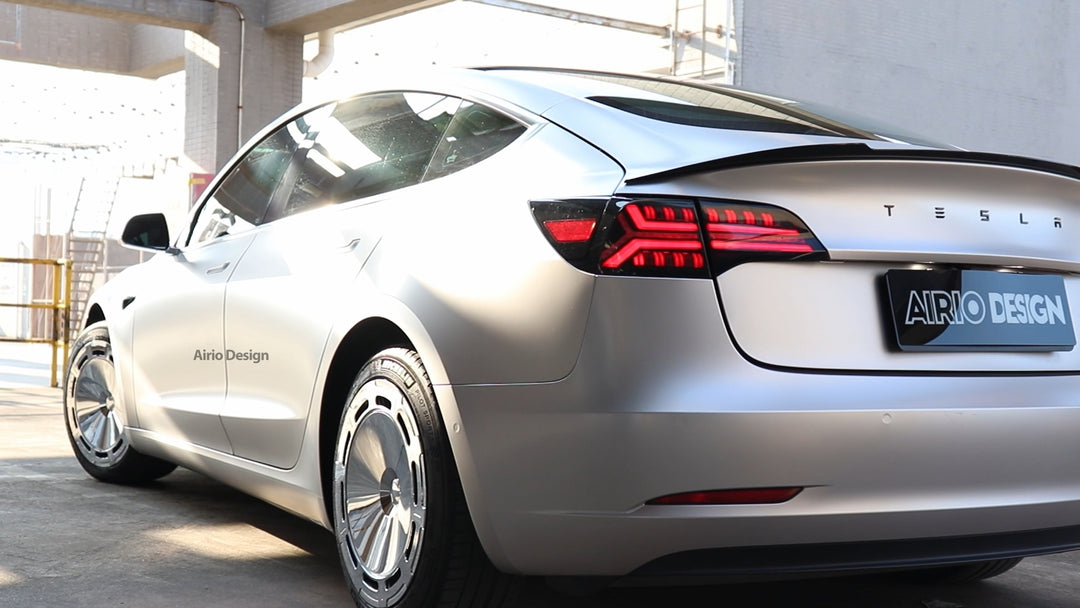 A1-38 Chorme Chrysalis Tesla wheel covers for Model Y 19" Model 3 18" hubcaps a set 4 pcs