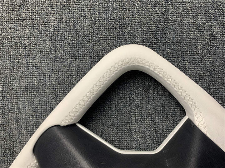 Volant personnalisé pour Tesla Model 3 YXS, cuir et fibre de carbone, design élégant, sans garniture avant