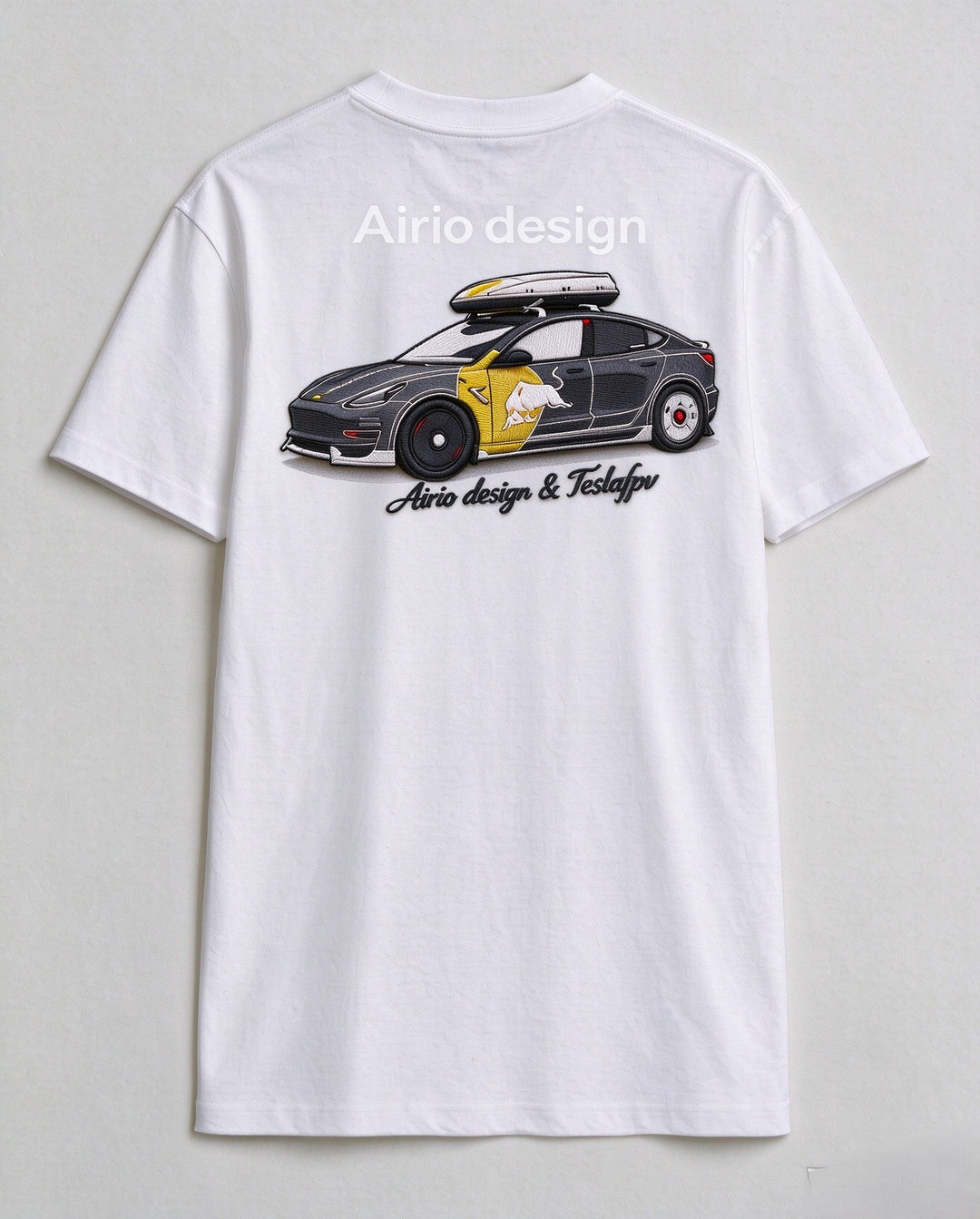 Custom-embroidered T-shirt for car enthusiasts