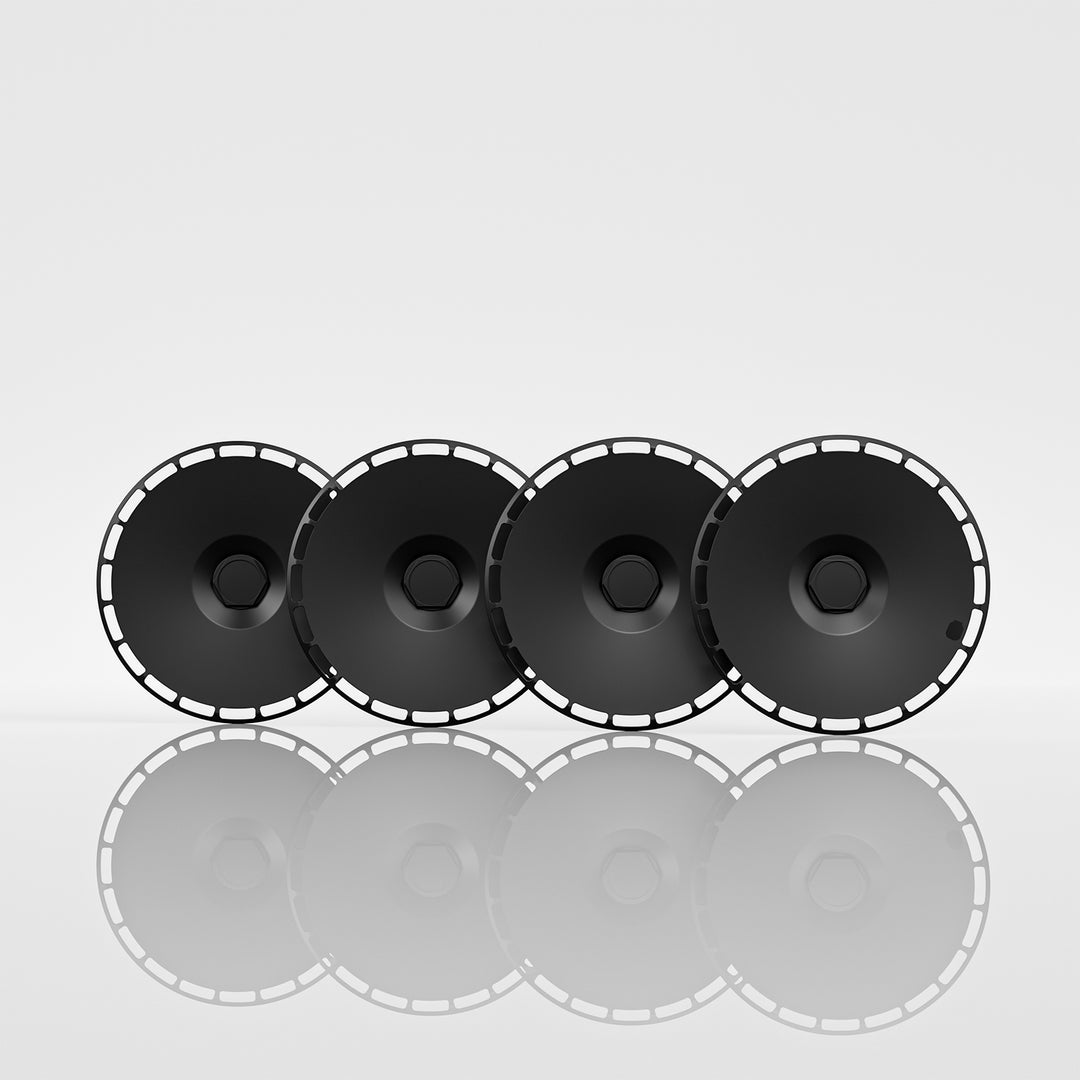 A1-3 Black/White Tesla wheel covers for Model 3YSX 21" 19" 20" hubcaps