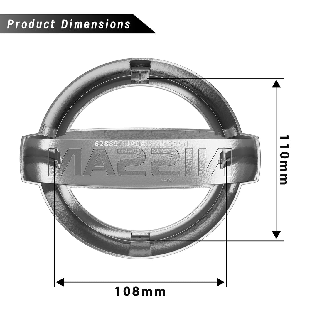 A1-24 OEM Rep 2013-2018 Nissan Altima Murano Rogue & Maxima Front Grill Chrome Emblems