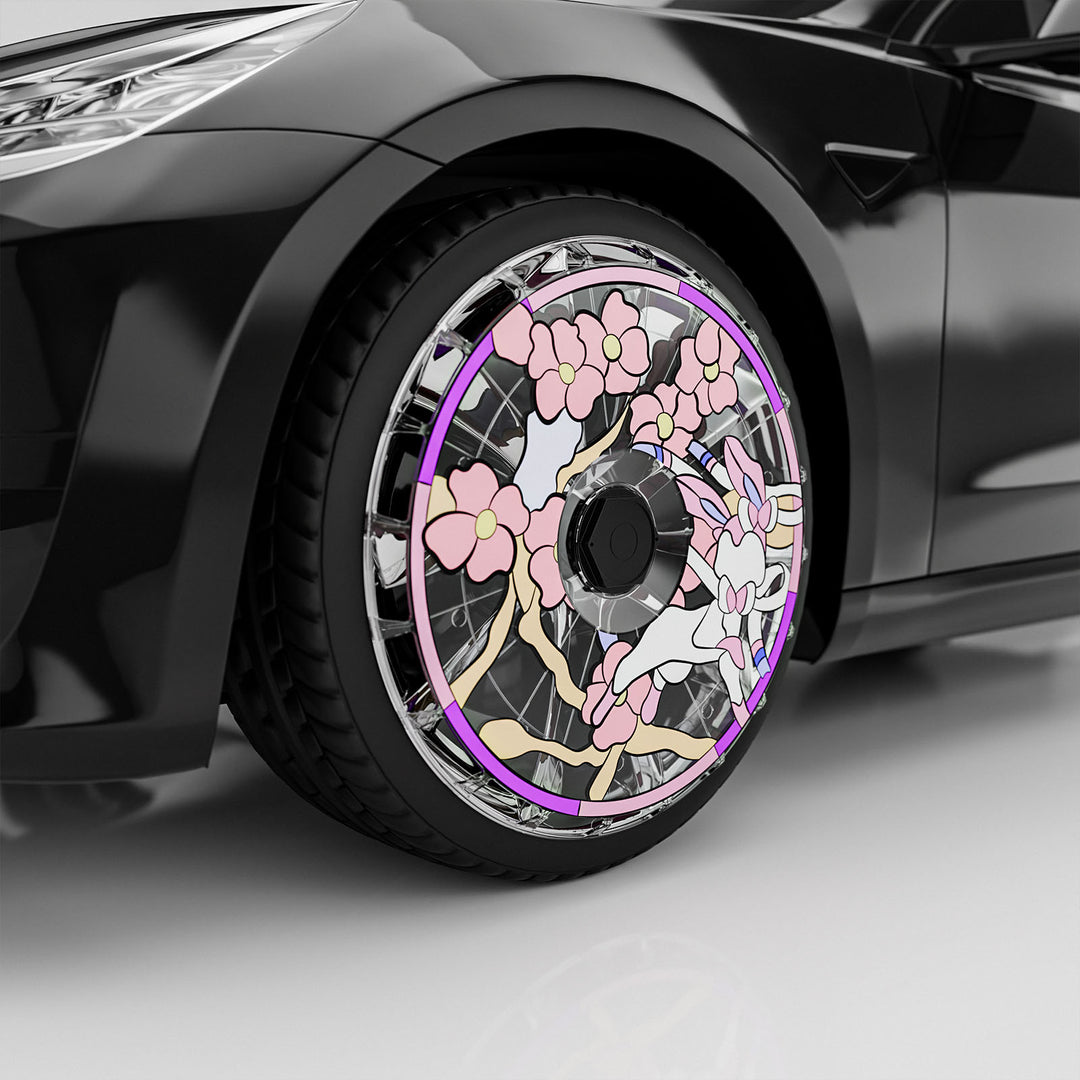 A1-31 Customized link  UV printing Tesla Aero wheel covers for Model 3YXS 3yxs 21" 20" 19" 18" hubcaps