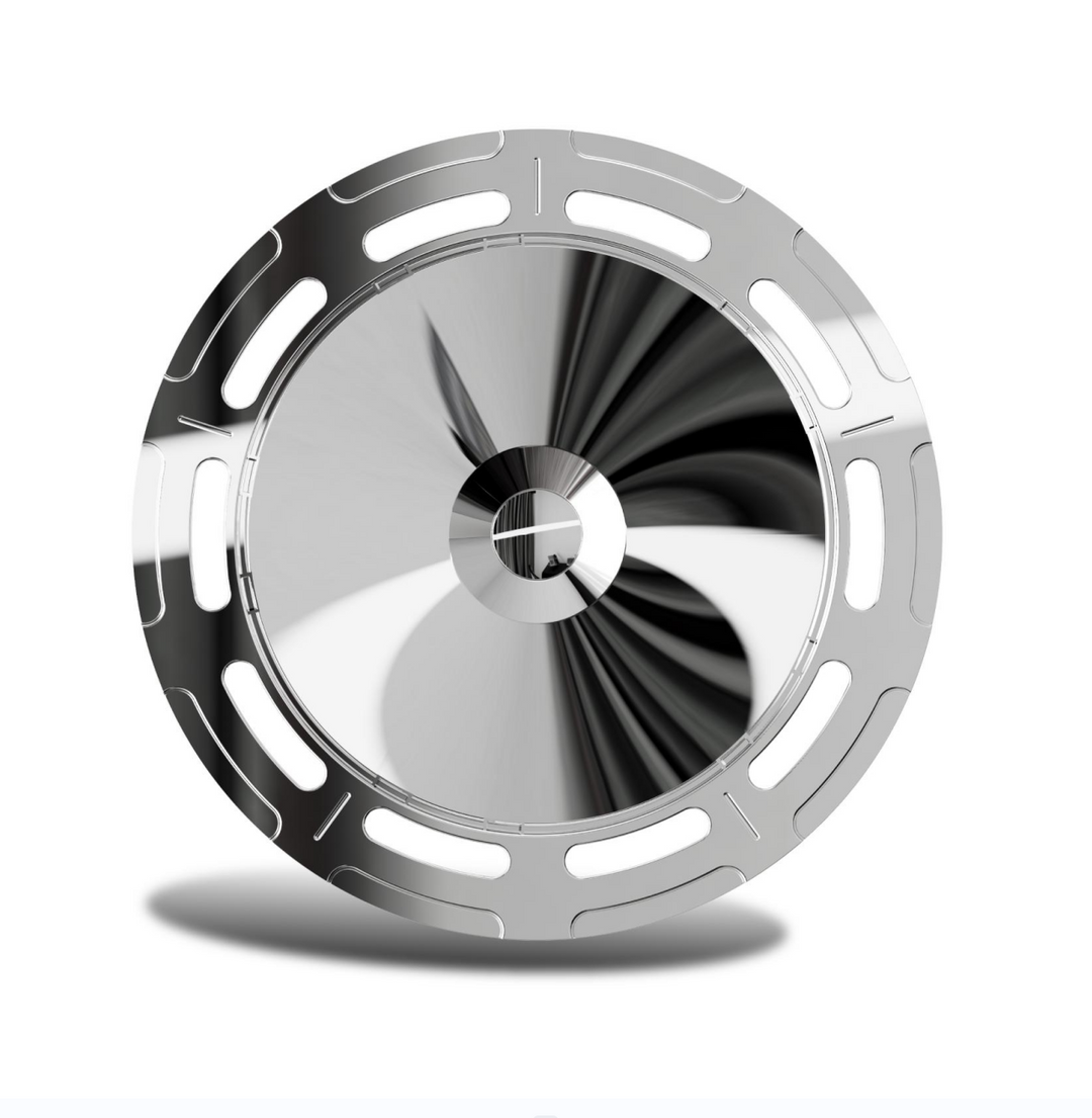 B2 Chrome chrysalis Tesla Aerodisc wheel cover 18" for Tesla Model 3 hubcaps a set 4 pieces