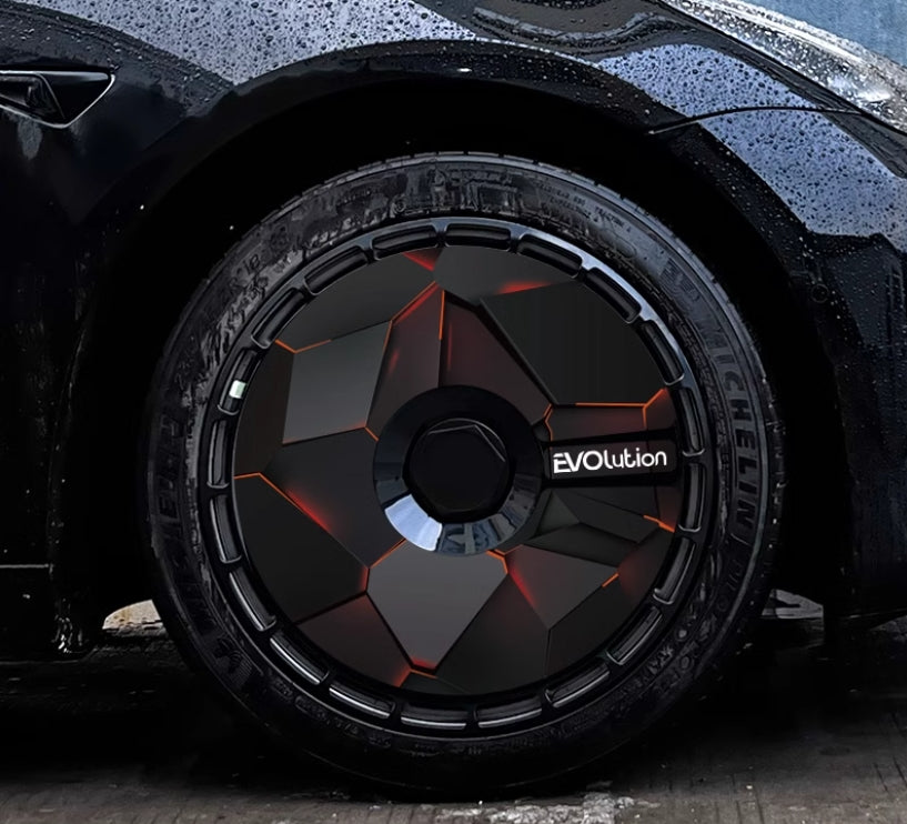A3-2 Tesla Aero wheel covers for Model Y 19" 20" or Model 3 18" hubcaps a set 4 pcs
