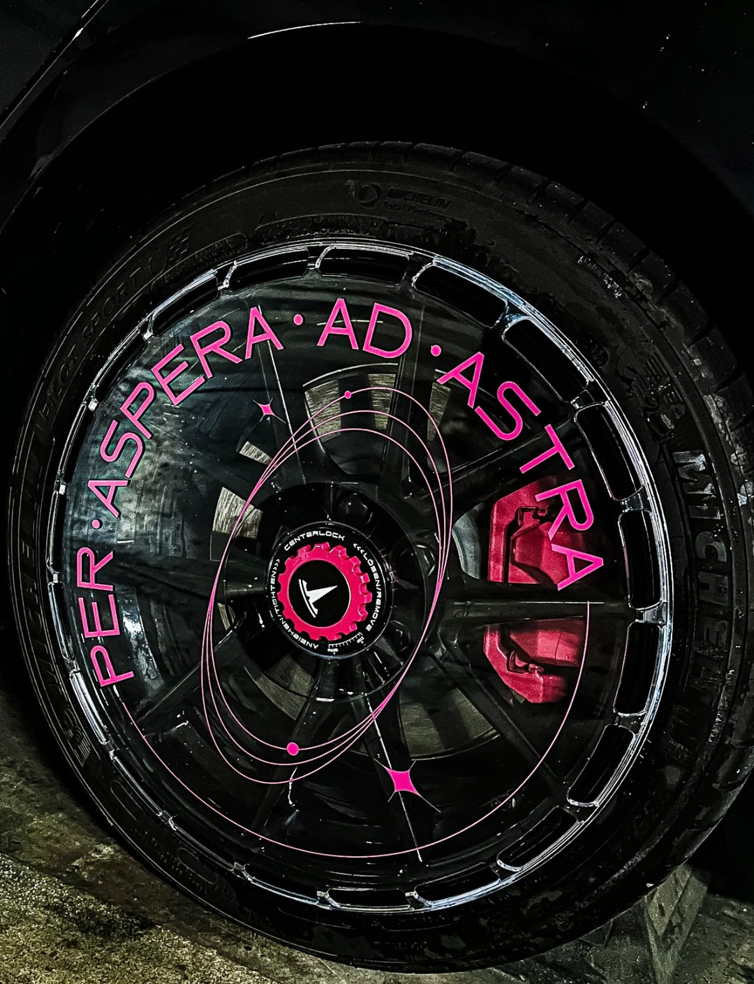 A2-2  Transparent hubcap + red planet Tesla wheel covers for Model 3yxs 21" 20" 19" 18" hubcaps UV Printing