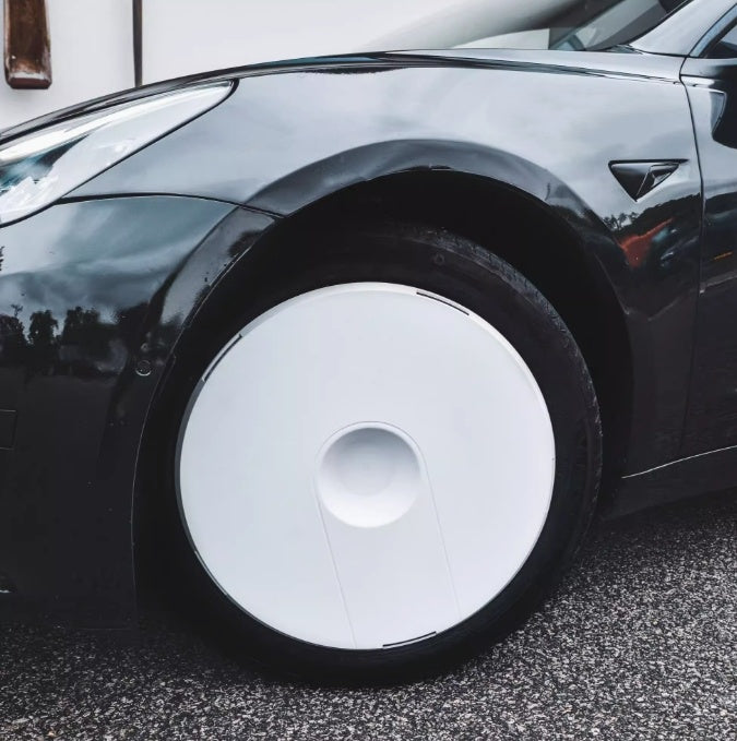 Airio Design - Enjoliveurs noirs et blancs pour enjoliveurs Tesla Model Y 19" un jeu de 4 pcs