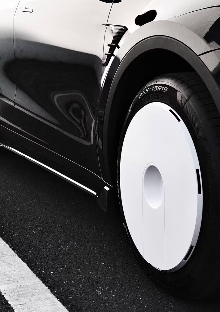 Airio Design - Enjoliveurs noirs et blancs pour enjoliveurs Tesla Model Y 19" un jeu de 4 pcs