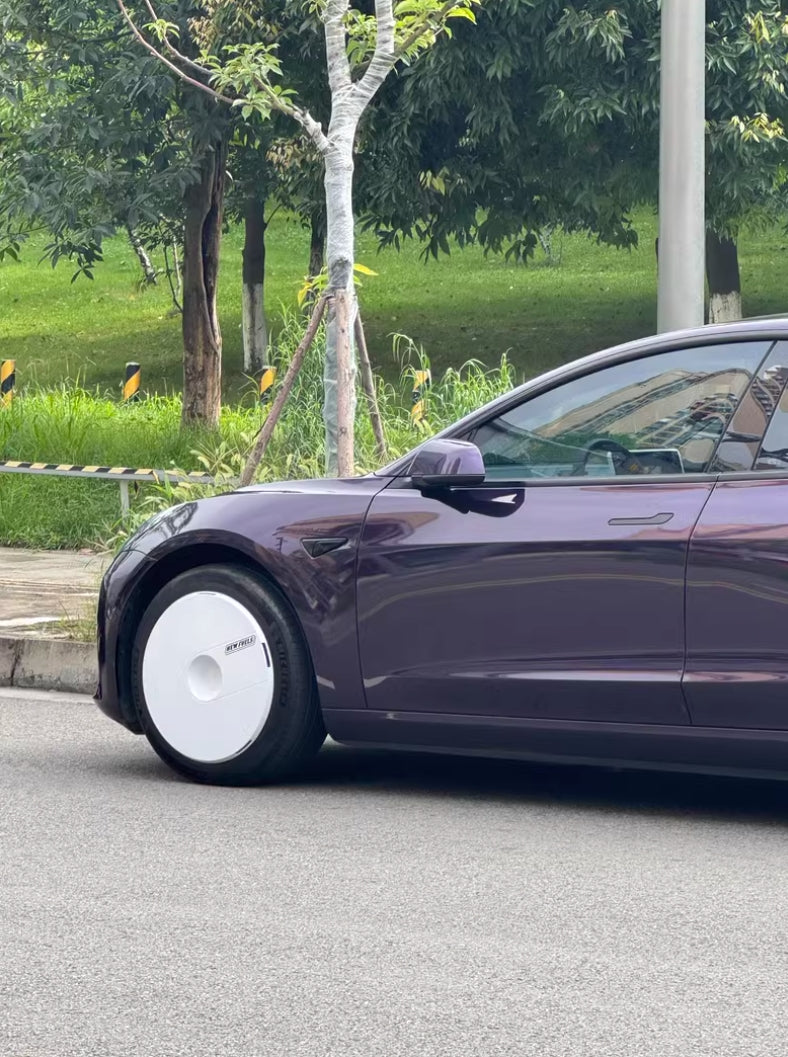 Airio Design - Enjoliveurs noirs et blancs pour enjoliveurs Tesla Model Y 19" un jeu de 4 pcs