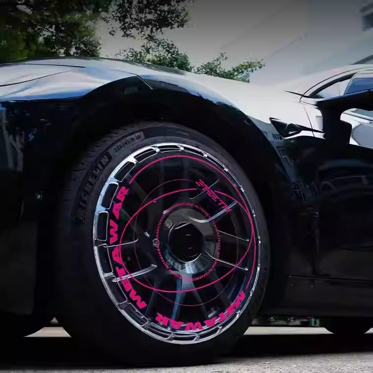 A2-2  Transparent hubcap + red planet Tesla wheel covers for Model 3yxs 21" 20" 19" 18" hubcaps UV Printing