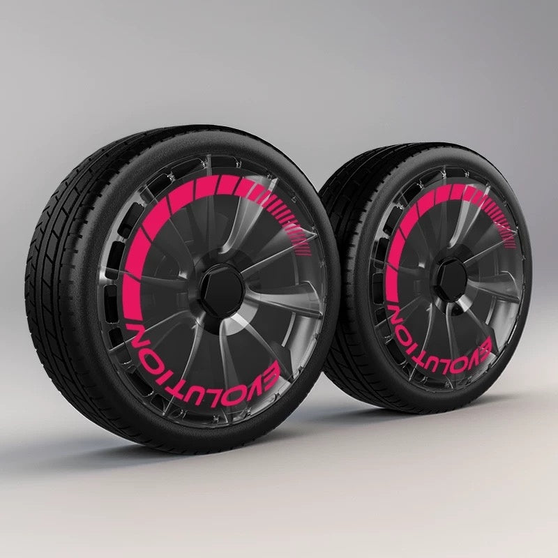 A2-2  Transparent hubcap + red planet Tesla wheel covers for Model 3yxs 21" 20" 19" 18" hubcaps UV Printing