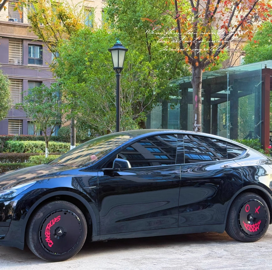 A1-2 All series model 3 y s x Tesla wheel cover modified accessories all-inclusive hubcaps customization UV printing pattern