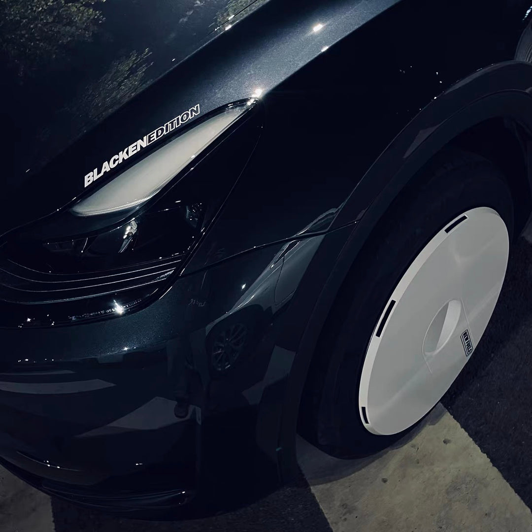 Airio Design - Enjoliveurs noirs et blancs pour enjoliveurs Tesla Model Y 19" un jeu de 4 pcs