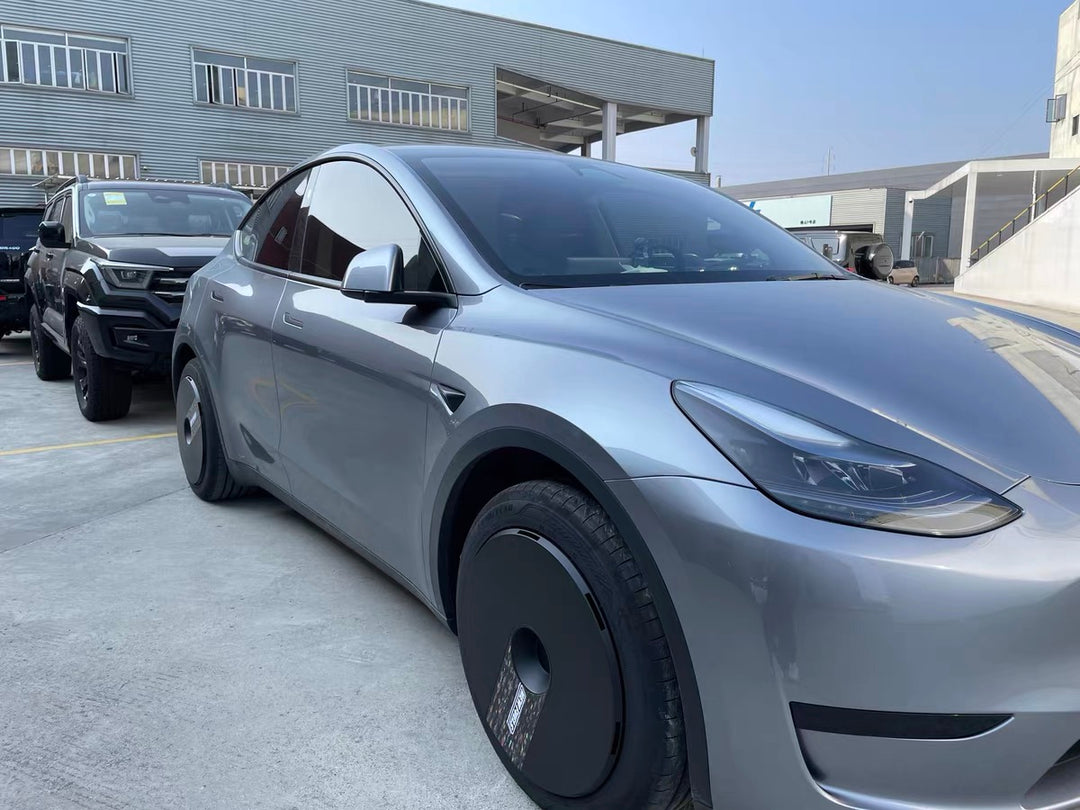 Airio Design - Enjoliveurs noirs et blancs pour enjoliveurs Tesla Model Y 19" un jeu de 4 pcs