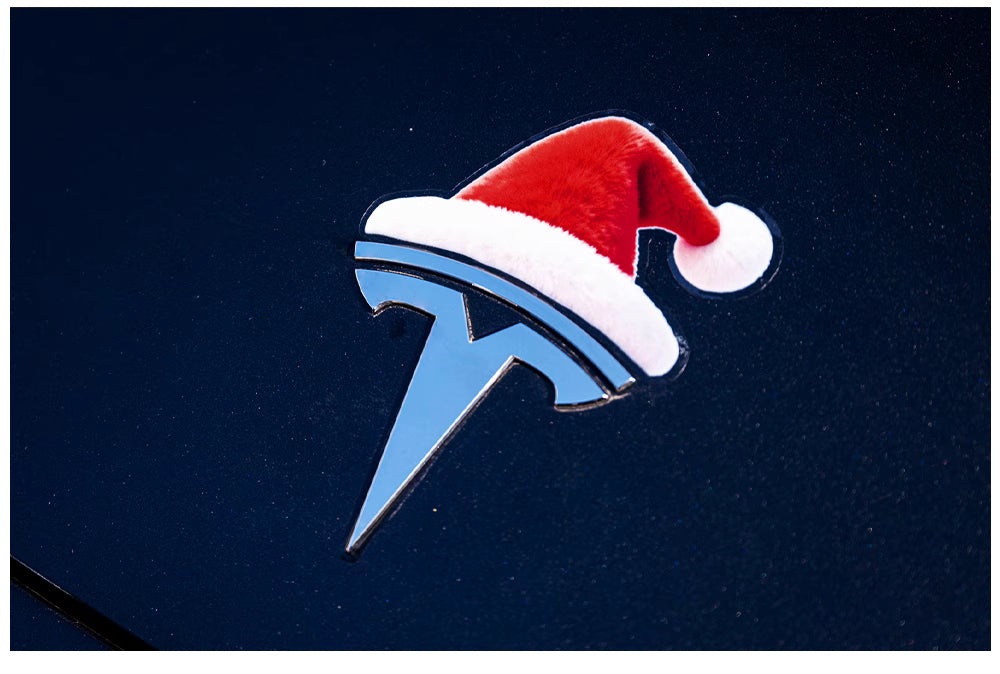 Fox and bunny Christmas car emblem stickers for Tesla and other car