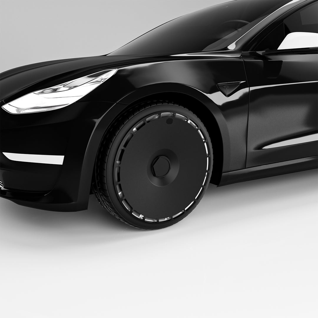 A6 Tesla Aero wheel covers for Model Y 19" 20" or Model 3 18" hubcaps UV printing