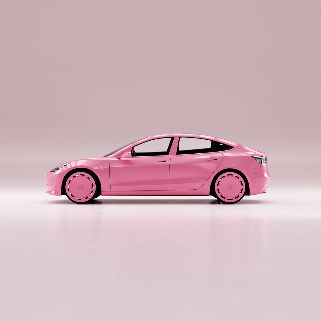 Enjoliveurs B4 Sakura Pink pour Tesla Model 3 18" ou Model Y 19"