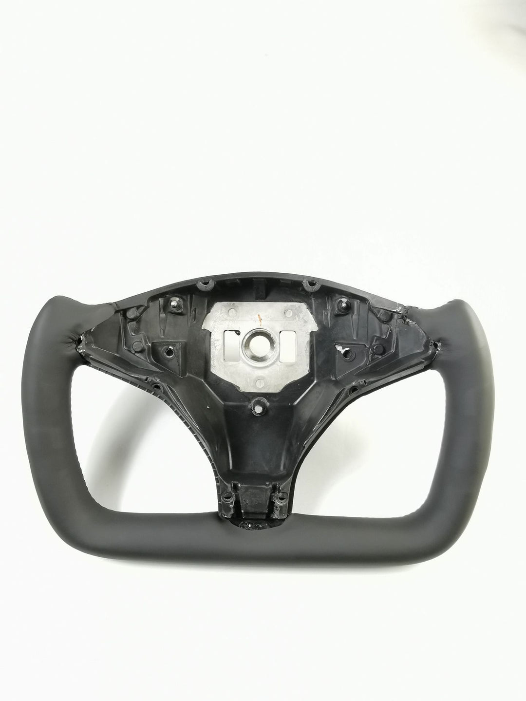 Volant personnalisé pour Tesla Model 3 YXS, cuir et fibre de carbone, design élégant, sans garniture avant