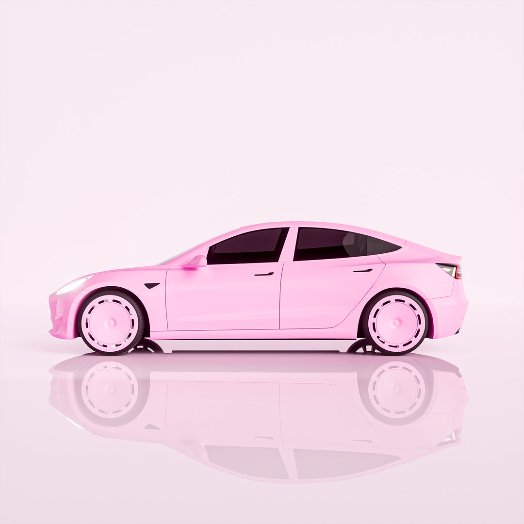 B4 Sakura Pink wheel covers for Tesla Model 3 18" or Model Y 19" hubcaps