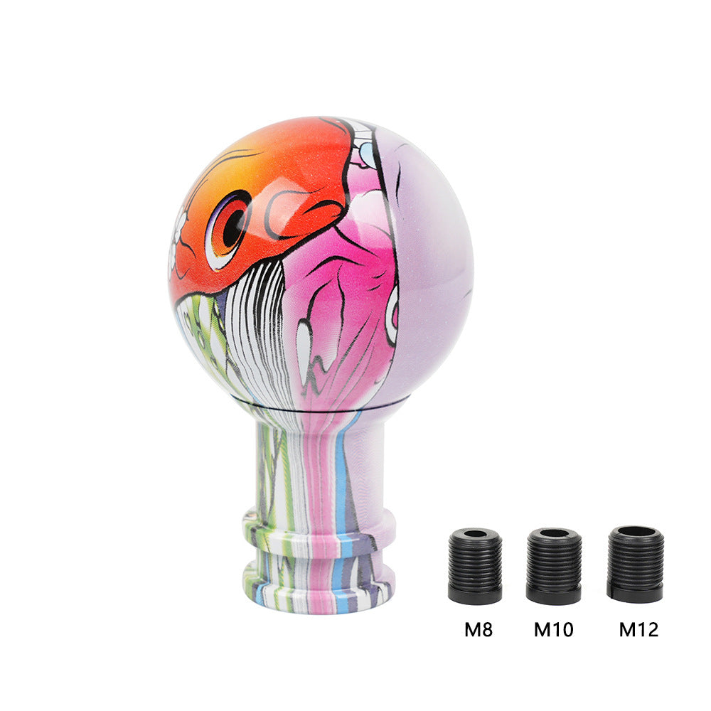 Pommeau de levier de vitesse graffiti E2-3 compatible avec la plupart des voitures manuelles et automatiques, camions et SUV 