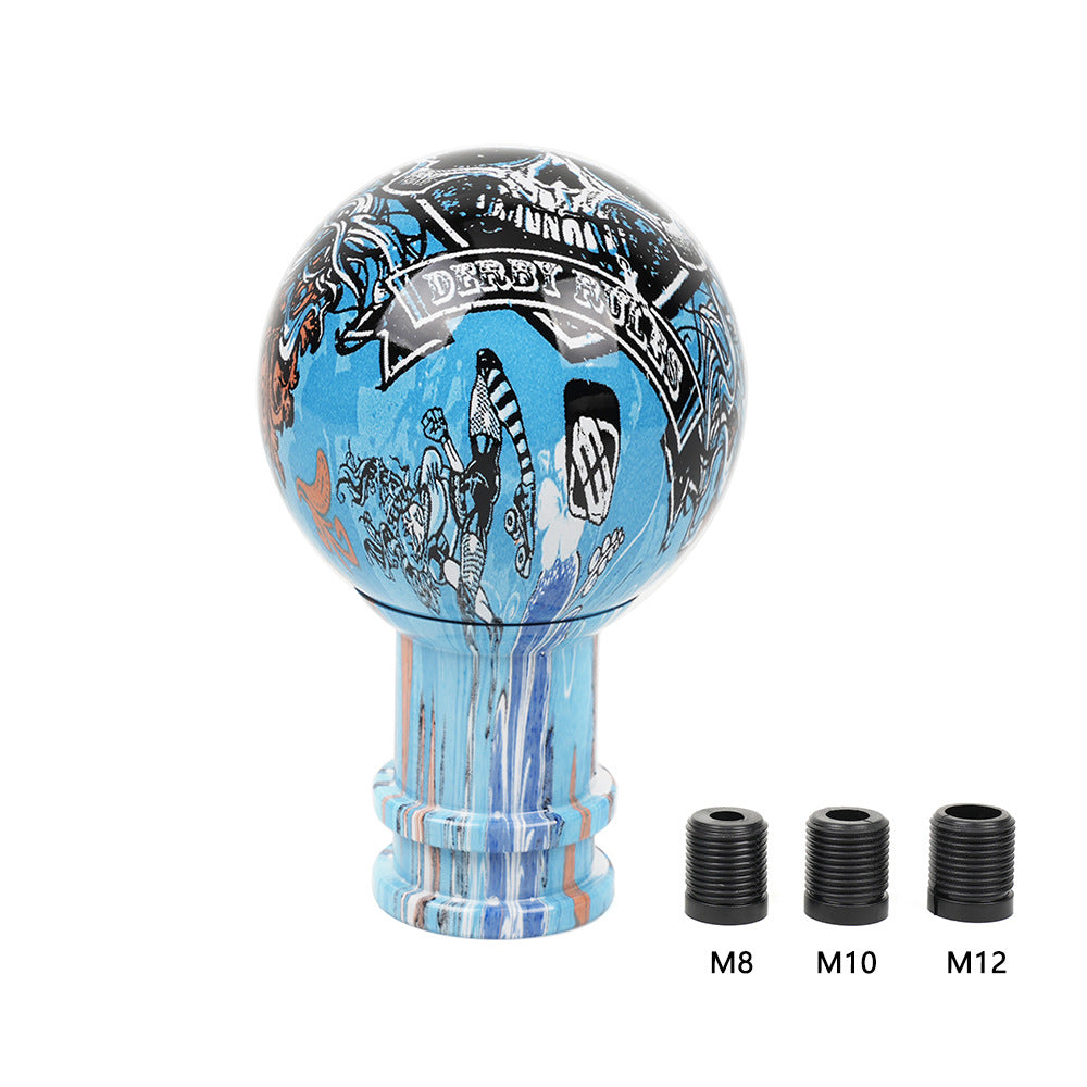 Pommeau de levier de vitesse graffiti E2-3 compatible avec la plupart des voitures manuelles et automatiques, camions et SUV 