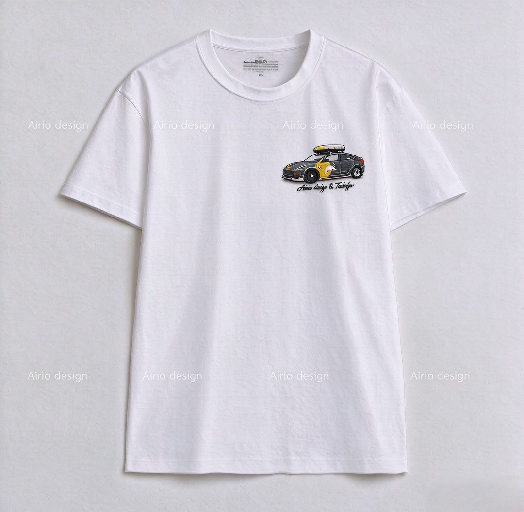 Custom-embroidered T-shirt for car enthusiasts