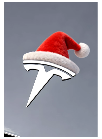 Fox and bunny Christmas car emblem stickers for Tesla and other car