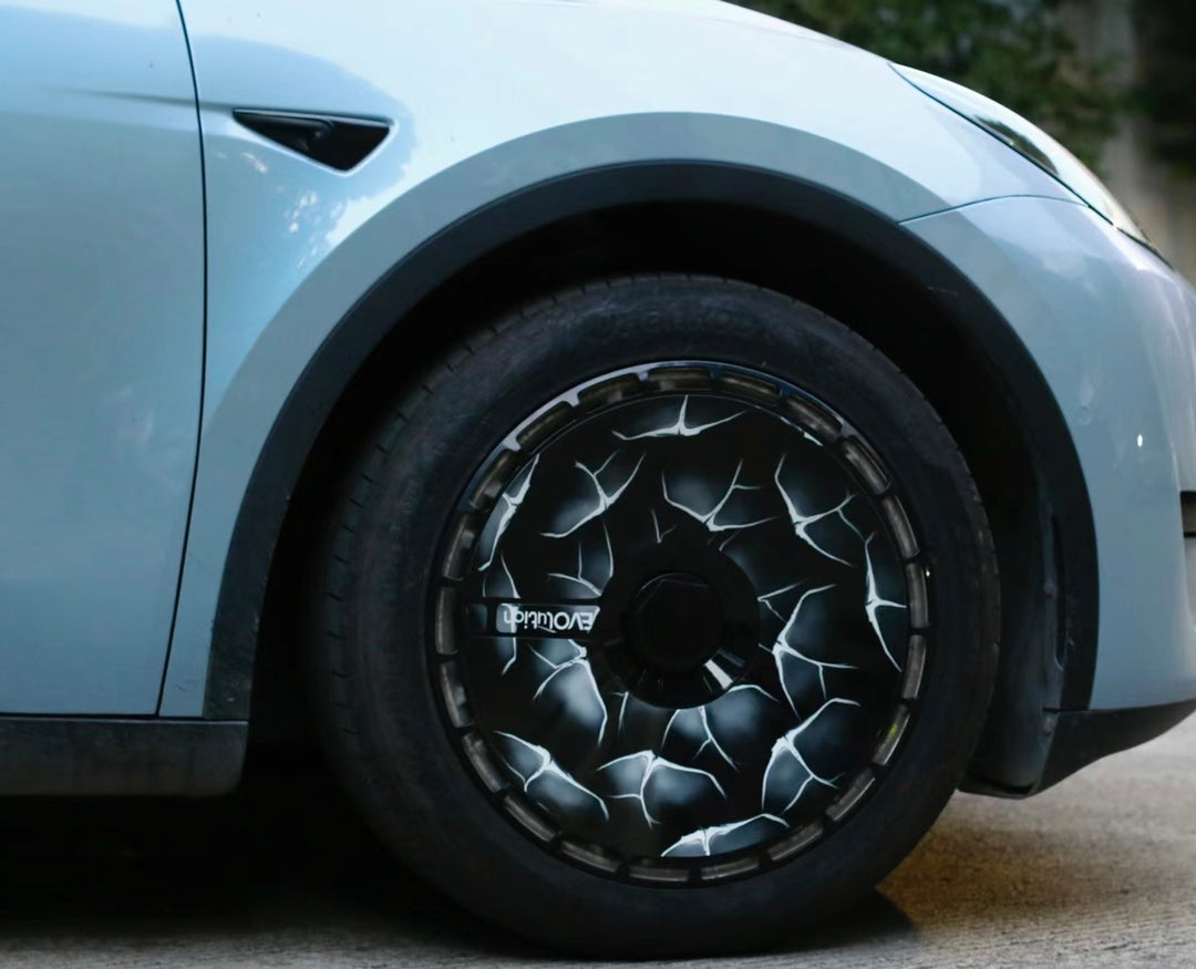 A3-2 Tesla Aero wheel covers for Model Y 19" 20" or Model 3 18" hubcaps a set 4 pcs