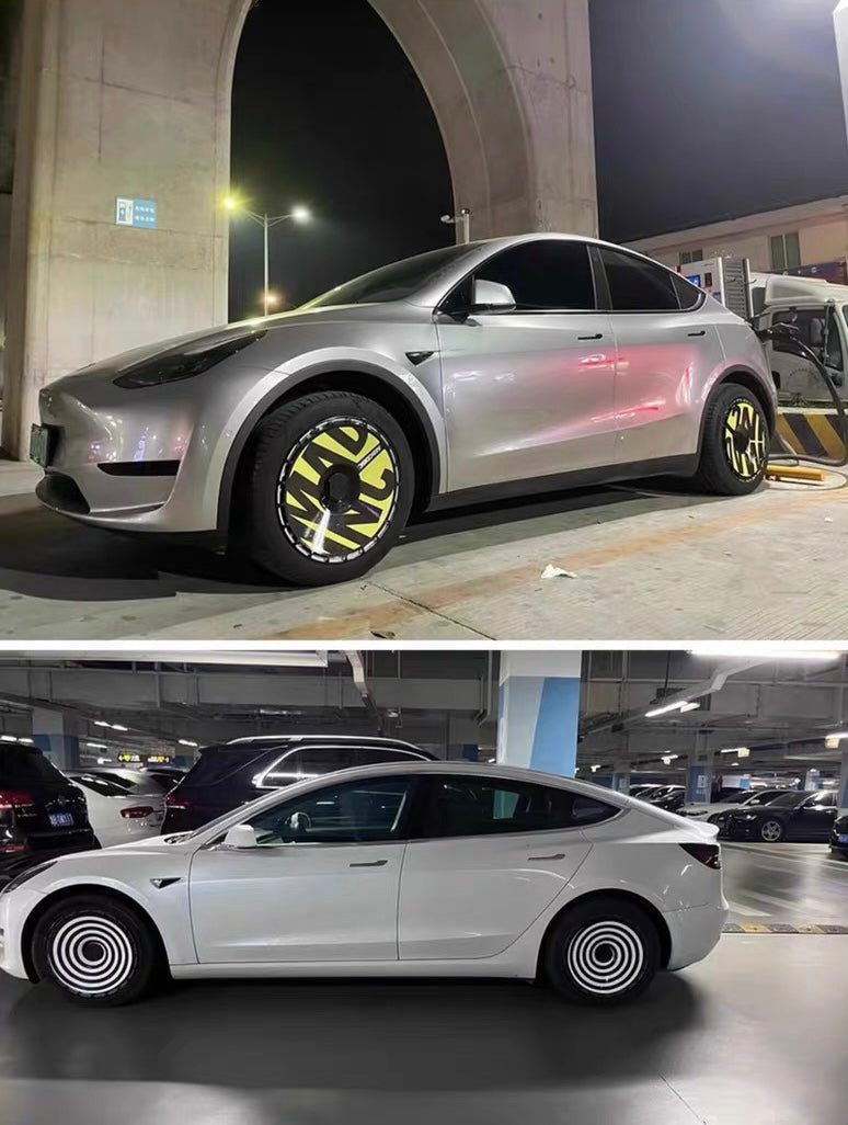 A3-2 Tesla Aero wheel covers for Model Y 19" 20" or Model 3 18" hubcaps a set 4 pcs