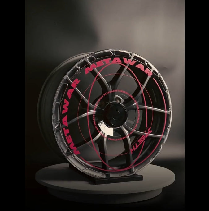 A2-2  Transparent hubcap + red planet Tesla wheel covers for Model 3yxs 21" 20" 19" 18" hubcaps UV Printing