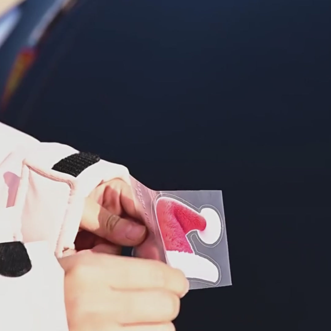 Fox and bunny Christmas car emblem stickers for Tesla and other car