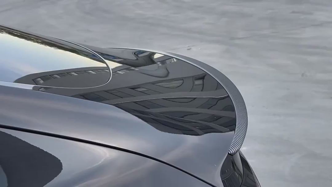 Becquet de coffre arrière sport en fibre de carbone A1-9, noir brillant, pour Tesla Model Y (2020-2024)